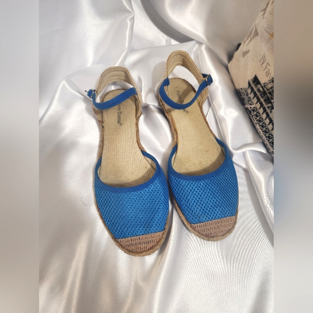 Pierre Dumas Blue Espadrilles Flats